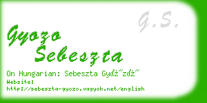 gyozo sebeszta business card